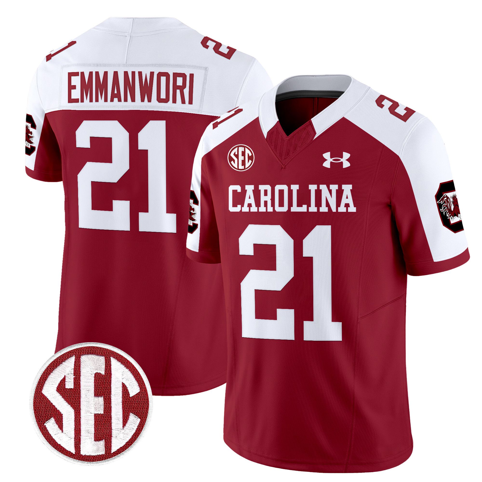 Men South Carolina Gamecocks #21 Emmanwori Red 1980 Throwback Vapor Limited 2024 NCAA Jersey style 1->indianapolis colts->NFL Jersey